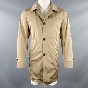 UNITED ARROWS Size M Khaki Nylon Single Breasted Trenchcoat